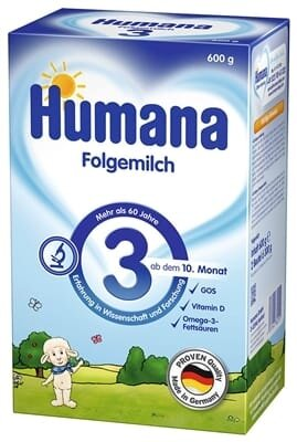 Суміш суха молочна Humana 3 з пребіотиками для подальшого годування дітей з 10 місяців, 600 г