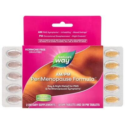 Періменопауза жіноча формула Nature's Way PeriMenopause Formula AM/PM, 60 таблеток