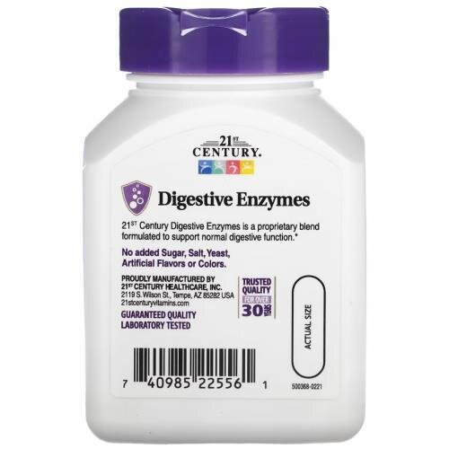 Травні ферменти 21st Century Digestive Enzymes, 60 капсул