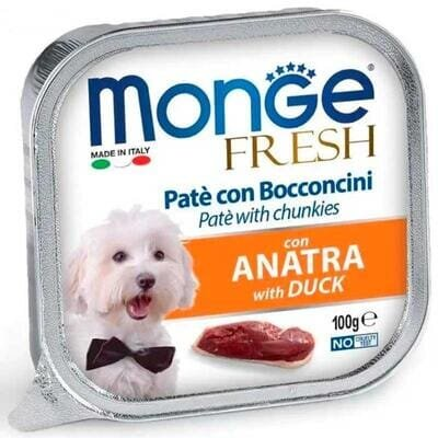 Корм вологий Monge Dog Fresh паштет для собак, качка, 100 г
