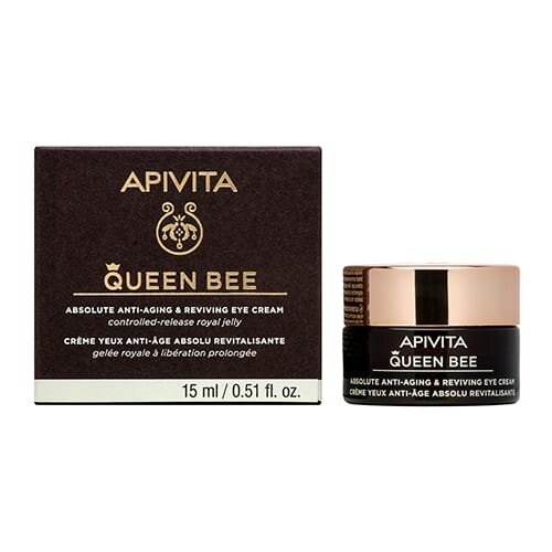 Крем для шкіри навколо очей Apivita Queen bee комплексного захисту від старіння, 15 мл