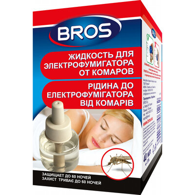 Рідина для фумігатора Bros захист від комарів 60 ночей, 40 мл