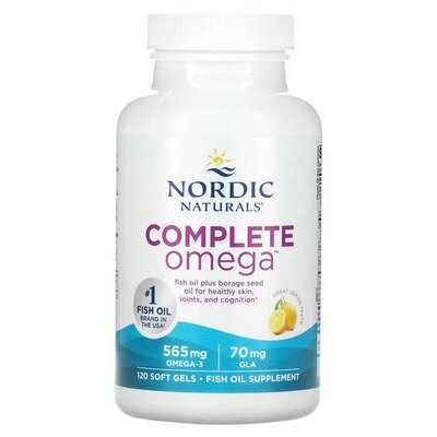 Омега-3 Nordic Naturals Complete Omega 565 мг, лимон, 120 капсул