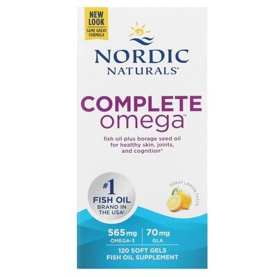 Омега-3 Nordic Naturals Complete Omega 565 мг, лимон, 120 капсул