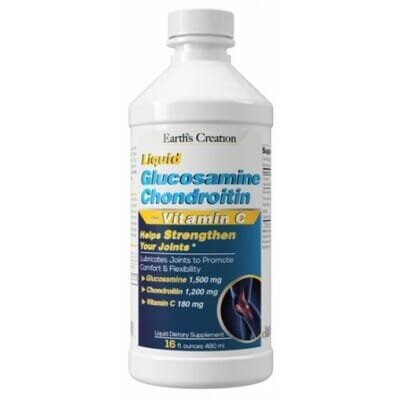 Глюкозамін, Хондроїтин + віт. С у рідкій формі Earth's Creation Liquid Glucosamine, Chondrotin + Vit C, 480 мл