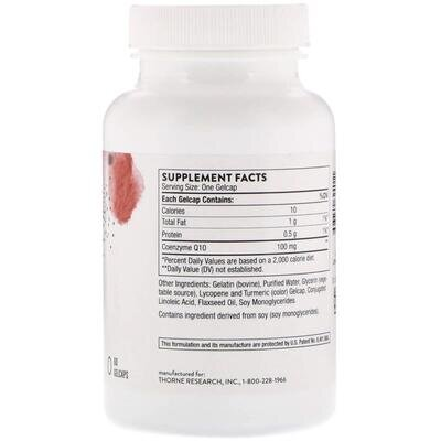 Коензим Q10 Thorne Research CoQ10 100 мг, 60 капсул