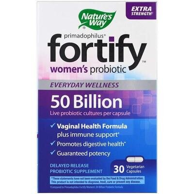Пробіотик для жінок Nature's Way Primadophilus Fortify, 30 вегетаріанських капсул