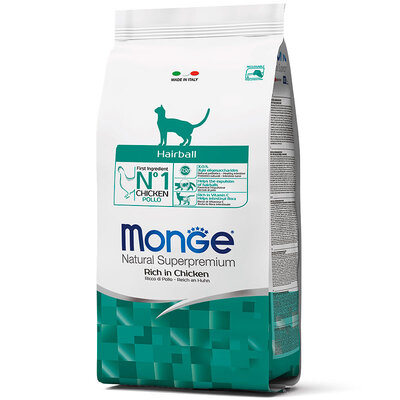 Корм сухий Monge Cat Hairball для котів для виведення грудочок шерсті з куркою, 400 г