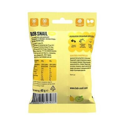 Снек Bob Snail Baby фруктовий для дітей з 12 місяців Яблуко-Груша, 40 г