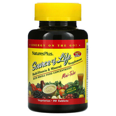 Мультивітаміни Nature's Plus Source of Life Mini, 90 міні пігулок