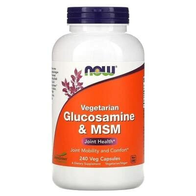Глюкозамін та МСМ NOW Vegetarian Glucosamine & MSM вег. капсули №240