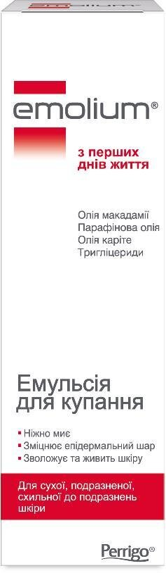 Емульсія для купання Emolium для сухої, подразненої, схильної до подразнень шкіри, 200 мл