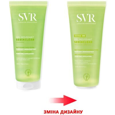 Гель очищаючий для обличчя SVR Sebiaclear для комбінованої та жирної шкіри, чутливої, схильної до акне, 200 мл