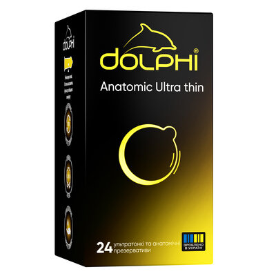 Презервативи Dolphi Anatomic Ultra Thin ультратонкі та анатомічні, 24 штуки