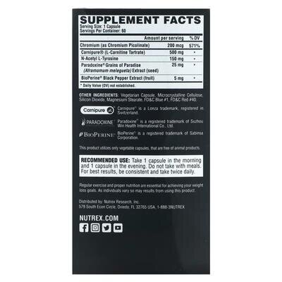 Жироспалювач Nutrex Research Lipo-6 Black UC Stim-Free, 60 капсул