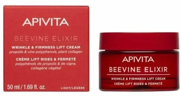 Крем-ліфтинг для обличчя Apivita Beevine Elixir денний легкої текстури від зморшок для підвищення пружності, 50 мл