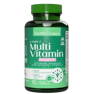 Вітаміни для жінок Earth's Creation Multivitamin (A Thru Z) For Women таблетки №60