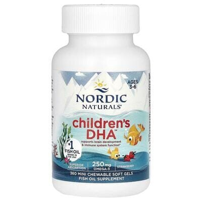 Риб'ячий жир для дітей Nordic Naturals Children's DHA 250 мг, полуниця, міні-капсули м'які №360