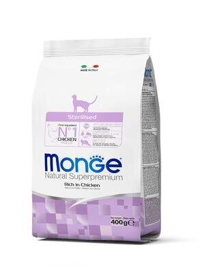 Корм сухий Monge Cat Sterilized для стерилізованих котів всіх порід, курка, 400 г