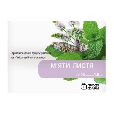 Фіточай Профі Фарм М'яти листя у фільтр-пакетах по 1,5 г №20