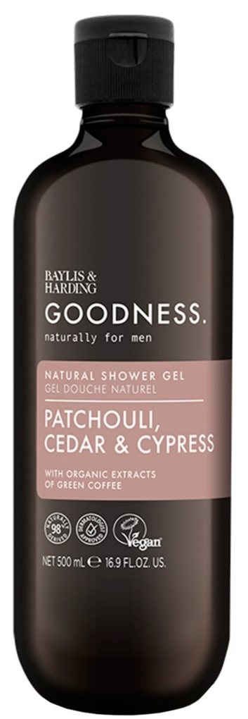 Гель для душу Baylis & Harding Goodness натуральний чоловічий Пачулі, кедр та кипарис, 500 мл