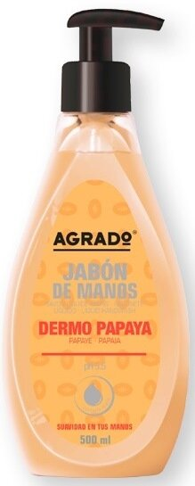 Мило рідке для рук Agrado Dermo Papaya Папайя, 500 мл
