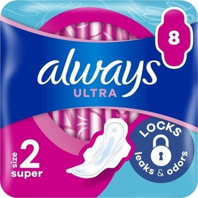 Прокладки гігієнічні Always Ultra Day Super, 5 крапель, 2 розмір, 8 шт