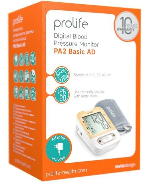 Тонометр Prolife PA2 Basic AD автоматичний з адаптером