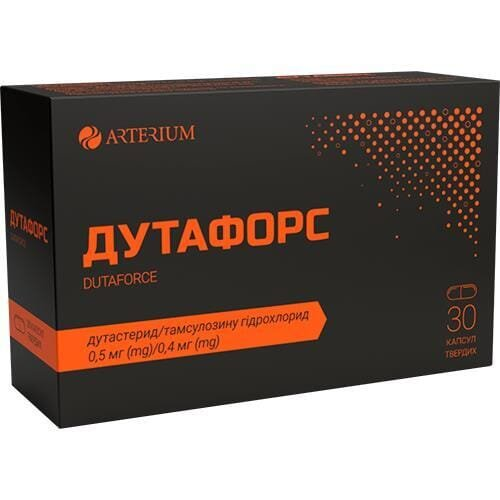 Дутафорс капсули тв. по 0.5 мг/0.4 мг №30 (6х5)