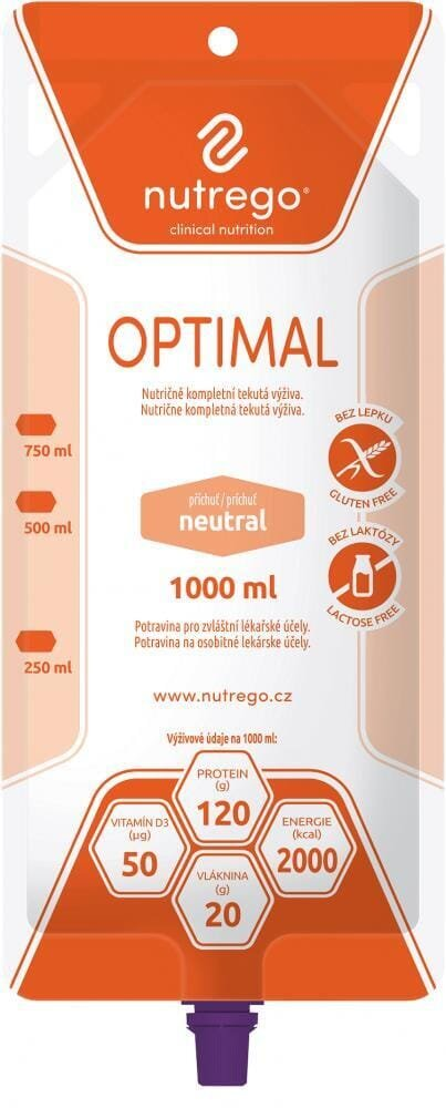 Ентеральне харчування Nutrego Optimal для дорослих і дітей від 3 років, нейтральний смак, 1000 мл