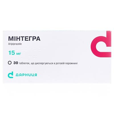 Мінтегра таблетки, дисперг. в рот. порож. по 15 мг №30 (10х3)