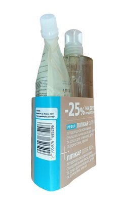 Набір La Roche-Posay Lipikar AP+ (Олія ліпідовідновлювальна очищувальна для ванни та душу для немовлят, дітей та дорослих 400 мл + рефіл 400 мл)