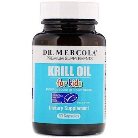 Олія криля Dr. Mercola Krill Oil for Kids, 60 капсул