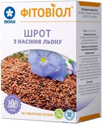 Шрот насіння льону Фітовіол по 200 г у пач.