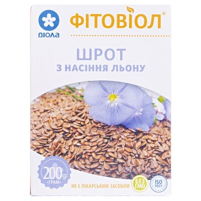 Шрот насіння льону Фітовіол по 200 г у пач.