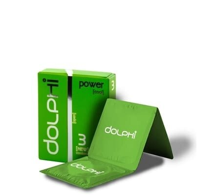 Презервативи Dolphi Lux Power cool з пролонгуючим ефектом для чоловіків, 3 штуки