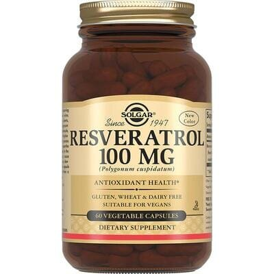 Ресвератрол Solgar Resveratrol 100 мг вег. капсули №60