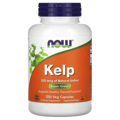 Ламінарія NOW Kelp 325 мкг вег. капсули №250
