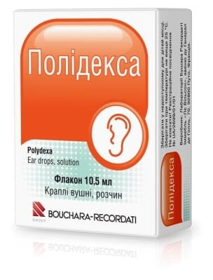 Полідекса краплі вуш., р-н по 10.5 мл у флак.