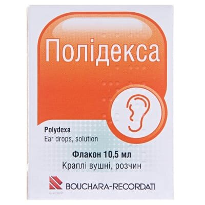 Полідекса краплі вуш., р-н по 10.5 мл у флак.