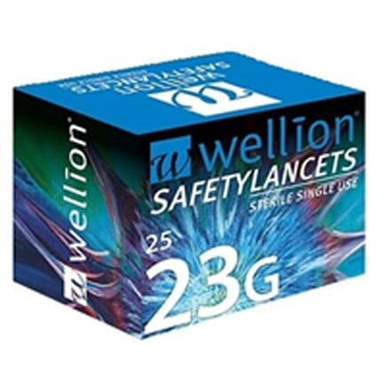 Ланцети безпечні Wellion 23G, 25 штук