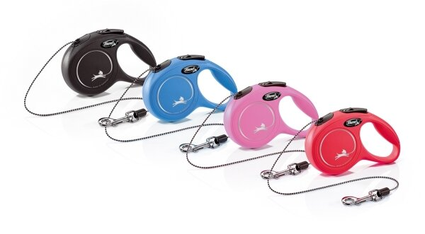 Повідець-рулетка Flexi New Classic CAT трос 3m/8кг рожевий 23433