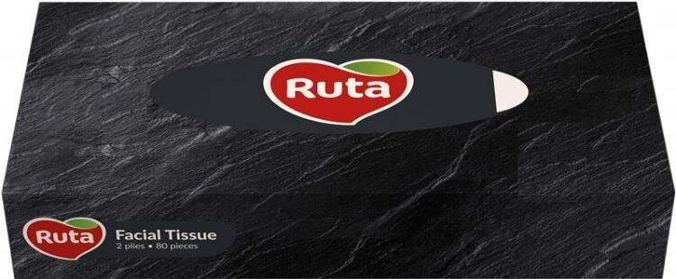Серветки косметичні Ruta Man двошарові, в коробці, 80 шт