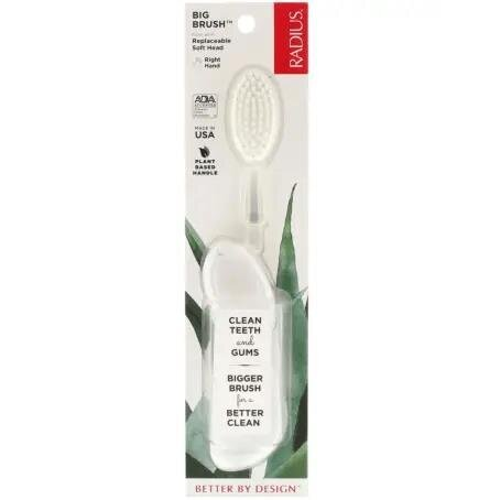 Зубна щітка Radius Big Brush Original Right hand для правші, м'яка, білий мармур