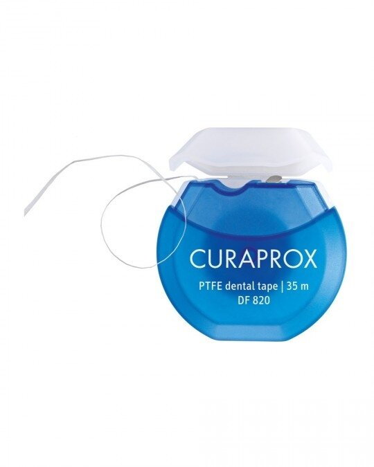 Зубна нитка Curaprox тефлонова з хлоргексидином 35 м