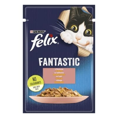 Корм вологий для кішок Purina Felix Fantastic в желе з лососем, 85 г