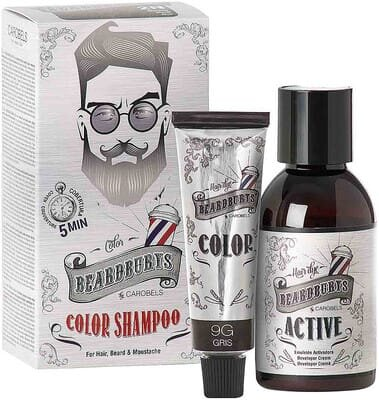 Набір для фарбування Beardburys 9G сірий для волосся, бороди і вусів, 30мл/45мл