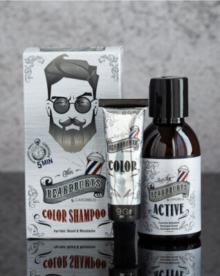 Набір для фарбування Beardburys 9G сірий для волосся, бороди і вусів, 30мл/45мл