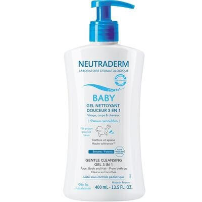 Гель дитячий Neutraderm Baby ніжний очищувальний 3 в 1, 400 мл