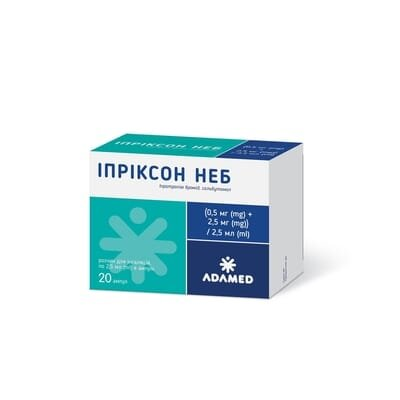 Іпріксон Неб розчин д/інг. 0.5 мг/2.5 мг/2.5 мл по 2.5 мл №20 (5х4) в амп. поліет.
